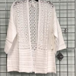 Open mix pointelle sweater
